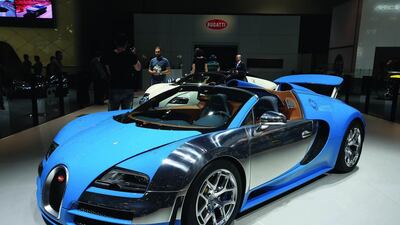 The one-off Meo Costantini special edition of Bugatti’s 1,200hp Grand Sport Vitesse. Pawan Singh / The National