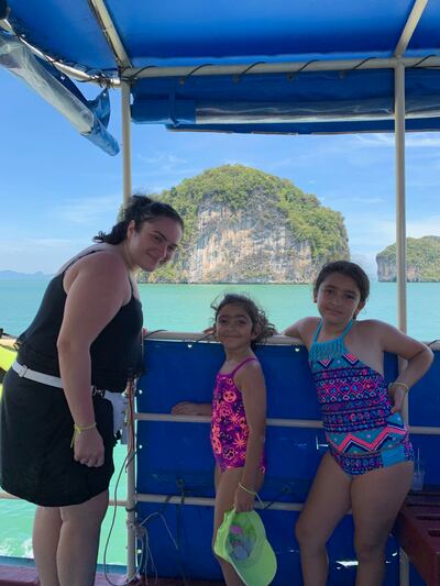 Mai on holiday with her children before the pandemic changed her life. Photo: Mai Hamed