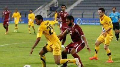 Yaser Salem tries to get past Haider Ali.