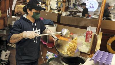 Mala noodles at the BKK Station in the Floating Market at Global Village