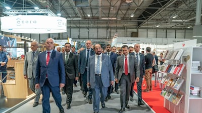 Dr Sheikh Sultan Bin Mohammed Al Qasimi, Supreme Council Member and Ruler of Sharjah, attends the opening of LIBER International Book Fair in Madrid on October 9, 2019. Courtesy Sharjah Media Office