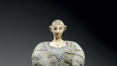 Woman dressed in a woollen garment from the Oxus civilization dating to 2300-1700 BCE. Courtesy Department of Culture and Tourism - Abu Dhabi / Thierry Ollivier