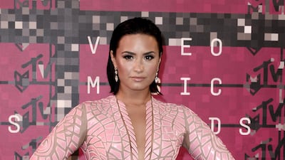 Demi Lovato, in Nicolas Jebran, arrives at the 32nd MTV Video Music Awards at the Microsoft Theatre in Los Angeles, California, on August 30, 2015. EPA