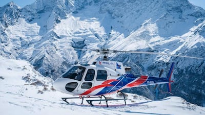 A Manang Air helicopter crashed during its journey from Solukhumbu to Kathmandu. Photo: Manang Air