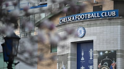 Chelsea's stadium on the day Russian owner Roman Abramovich was hit with a UK assets freeze. AFP