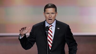 Lt Gen Michael Flynn, US army (retired), is touted as a possible national security adviser to Mr Trump. J Scott Applewhite/ AP Photo