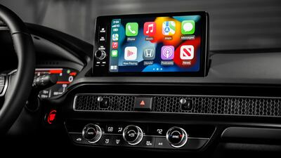 The centre console on the Type R