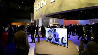 A new X93D series Bravia 4K TV sits on display at the CES International in Las Vegas. Gregory Bull / AP Photo