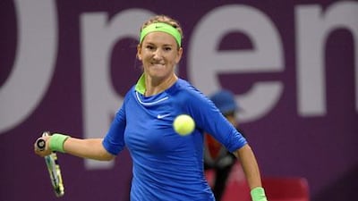 Victoria Azarenka, in action in Doha last week, has struggled with injury.