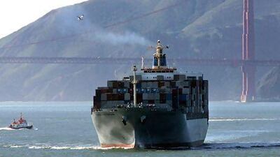 Merchant ships sliding down the slipways in 2020 will emit up to 35 per cent less carbon dioxide than ships today. AP Photo / Jeff Chiu