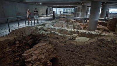 The excavated area was opened to the public during the museum's 10 year anniversary celebrations. AFP