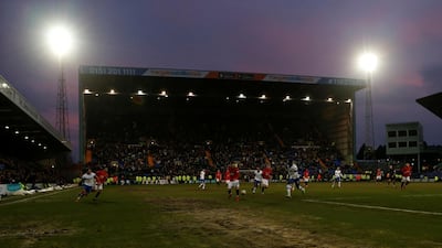 Action from Prenton Park. Reuters