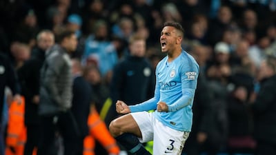 Manchester City's Danilo reacts after the English Premier League soccer match. EPA