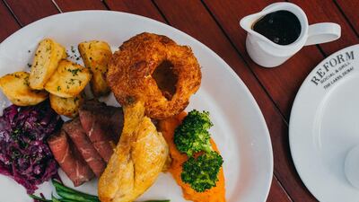 Traditional roast dinner at Reform