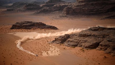 Toyota's Jakub Przygonski and his co-driver Timo Gottschalk. AFP