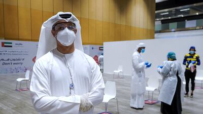 Mohamed Hawas Al Sadid, CEO of Ambulatory Healthcare Services, at the the new Covid-19 Prime Assessment Centre at ADNEC, Abu Dhabi. Victor Besa