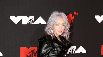US singer Cyndi Lauper arrives on the MTV Video Music Awards red carpet.