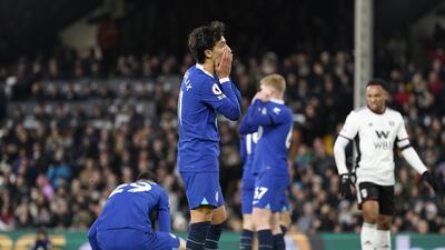 Chelsea's Joao Felix reacts after a missed chance. PA