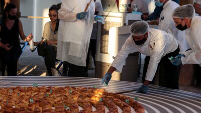 All ingredients used to make and connect the buns – which were comically referred to as the 'original gangsters of Swedish bakery' by the chefs – had to be edible, so no glue, tape or sticks were used.