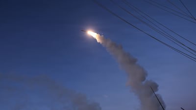 A Tomahawk missile fired from the USS Thomas Hudner. AFP
