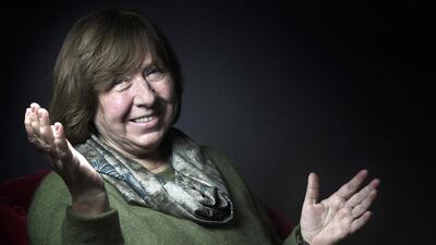 Belarusian author and investigative journalist Svetlana Alexievich won the Nobel Prize in Literature. Joel Saget / AFP