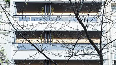 The facade of AthensWas Hotel in Athens, Greece. M Nikitaki