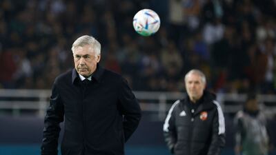 Real Madrid's Italian coach Carlo Ancelotti on the sidelines. AFP