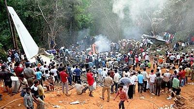The Air India plane overshot the runway and crashed in forest around Mangalore.