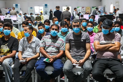 There is a surge of amnesty seekers at the Al Aweer centre set up in Dubai as the visa amnesty initiative enters the final week. Victor Besa / The National