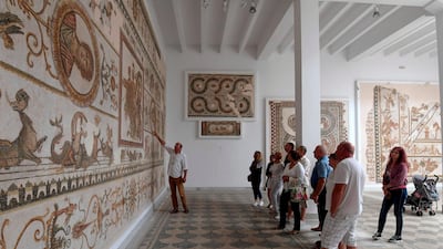 Tourists visit the Bardo Museum in the Tunisian capital Tunis. AFP