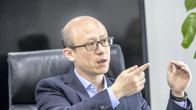 “Globally they have announced that we are number two now, but we attained the number two position in the region a long time back,” said Gene Jiao, president of Huawei CBG, Middle East and Africa. Photo: Antonie Robertson/The National