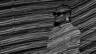 A portrait illuminated with laser beams, 'Electric Silhouette' by Adebayo Rotilu recieved the Special Award for Creativity. Photo: Adebayo Rotilu / Black and White Photo Awards