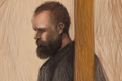 Brendan Nugent, 43, depicted in a court sketch at a hearing in Wangaratta. AFP