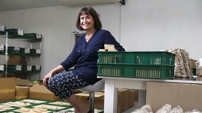 Four years ago, Stevi Lowmass started experimenting in a shed at her Dubai villa and invested in a hand soap cutter and moulds. Antonie Robertson / The National