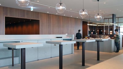 One new concept at the Cathay Pacific lounge is a free-standing area that gives passengers the option to stretch their legs. Jonny Clark