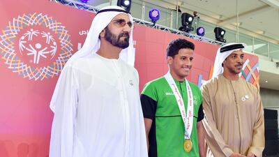Sheikh Mohammed bin Rashid and Sheikh Mansour visited the Special Olympics World Games.