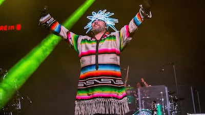 Jay Kay of Jamiroquai performs at Coachella Music & Arts Festival at the Empire Polo Club on Friday, April 13, 2018, in Indio, Calif. (Photo by Amy Harris/Invision/AP)