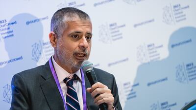 Sabah Al Binali adresses an audience in Jerusalem. OurCrowd