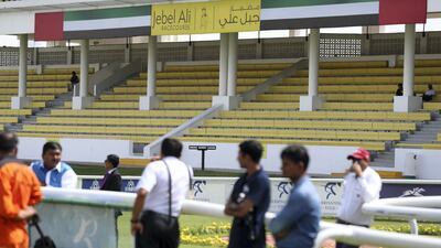 Racing takes place behind closed doors on race day at Jebel Ali. Chris Whiteoak / The National
