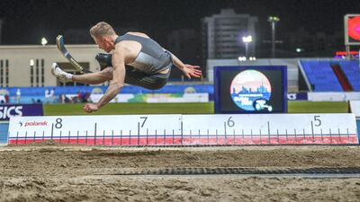 Rehm won gold in Dubai with 8.17 metres this week but hit 8.50m at an unofficial event in Toyko in August. That's better than the 8.36m that won Jeff Henderson gold at the Rio Olympics in 2016. Victor Besa / The National