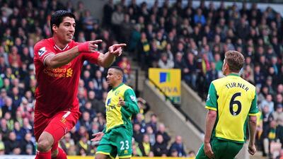 2013/14 - Luis Suarez (Liverpool): 37 appearances, 31 goals. AFP