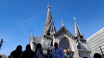 Damage to Manizales Cathedral. AFP