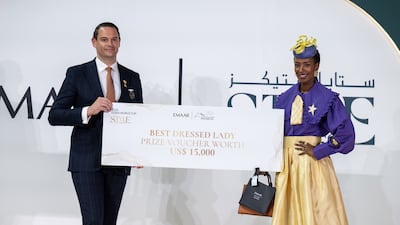 Style Stakes 2026 Best Dressed Lady Sheila Wambui. Photo: Dubai Racing