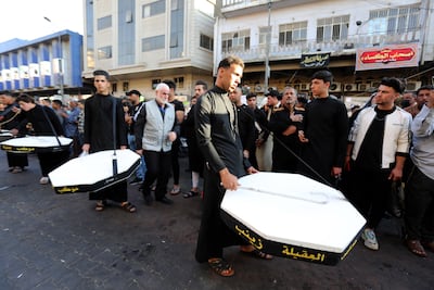 On the streets at the Shrine of Imam Musa Al Kadhim in the Kadhimiya district of Baghdad. EPA