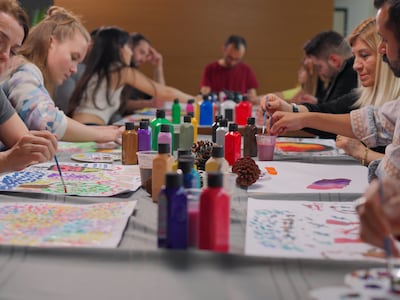 Experts say healing through creative expression, such as art therapy, will be a key wellness trend in 2025. Getty Images