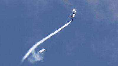 A Lockheed Martin F-16 of the Turkish Air Force performs during an acceptance flight at the upcoming ILA Berlin Air Show in Selchow near Schoenefeld south of Berlin. Tobias Schwarz / Reuters