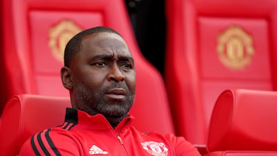 United's Andy Cole on the bench. PA