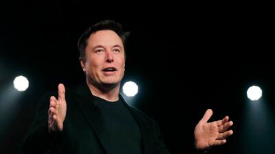 Tesla CEO Elon Musk speaks before unveiling the Model Y at Tesla's design studio in Hawthorne, California. AP Photo