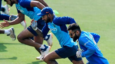India players train in Guwahati on Saturday. AFP