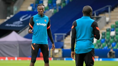 Chelsea's Tammy Abraham during training.